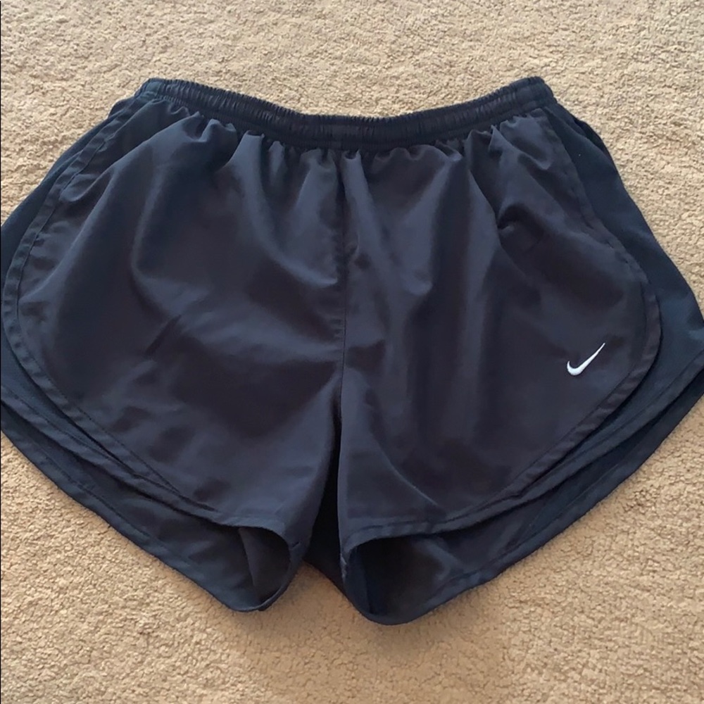 Black Nike running shorts